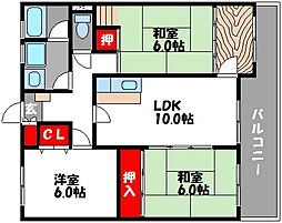 フローラ3 2階/202