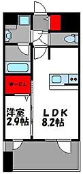 グランフォーレ千早マークスクエアイーストウイング 1LDKの間取図画像