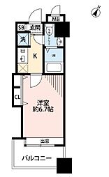 ダイナコートエスタディオ東公園 1Kの間取図画像