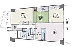 アイランドシティインフィニガーデンS棟 3LDKの間取図画像