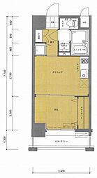 ネストピア箱崎駅前 1DKの間取図画像