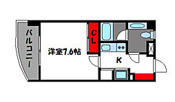 シーフォート香椎浜 1Kの間取図画像
