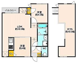CB箱崎ソルテ 2LDKの間取図画像
