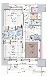 エステムプラザ福岡県庁前ネオシス 2DKの間取図画像