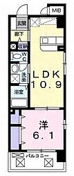 グラン・スヴニール 1LDKの間取図画像