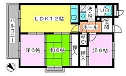 グリーンハイツ若宮 3LDKの間取図画像