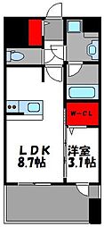 グランフォーレ千早マークスクエアイーストウイング 1LDKの間取図画像