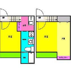 エバーブライト馬出 1SKの間取図画像