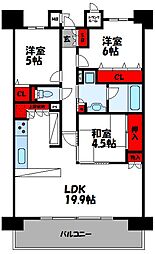 モントーレ香椎浜サーフタワーウェストウィング 3LDKの間取図画像