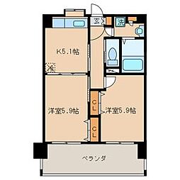 クリムゾン吉塚 2Kの間取図画像