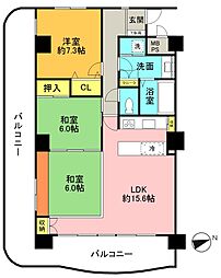 マリンコースト新舞子 3LDKの間取図画像