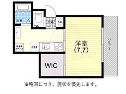 リーフェ前原町 1Kの間取図画像