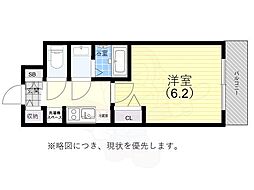 プレサンス神戸水木通ルミエス 9階1Kの間取り