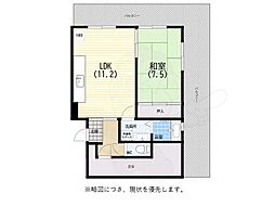 高島グリーンハイツ 2LDKの間取図画像