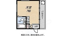 カーサ兵庫 ワンルームの間取図画像