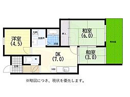 ジョイライフ宮川 3DKの間取図画像