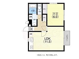 ハイツサニーヒル 1LDKの間取図画像