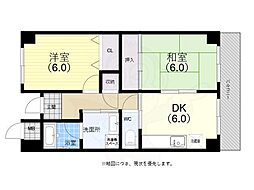 ミモザの館 2LDKの間取図画像
