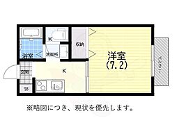 メモリアル月見山 1Kの間取図画像