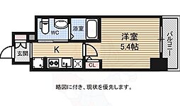 エスリード神戸WEST 1Kの間取図画像