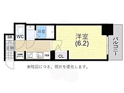 アドバンス神戸セラフィム 1Kの間取図画像