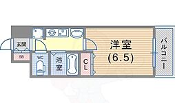 エステムコート神戸西3フロンタージュ 1Kの間取図画像