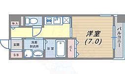 KHKコート板宿 1Kの間取図画像