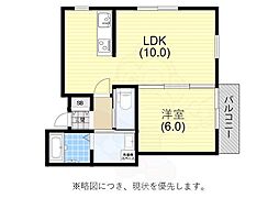 KARIN上沢アネックス 1LDKの間取図画像