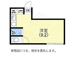 ときわハーバーハイツ ワンルームの間取図画像