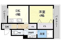 パラツェット下沢 1DKの間取図画像
