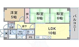 シャトー・ドメール須磨 3LDKの間取図画像