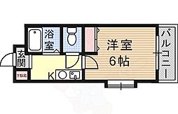 リベラルパレス藤 1Kの間取図画像