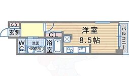 WillDo浜崎通 ワンルームの間取図画像