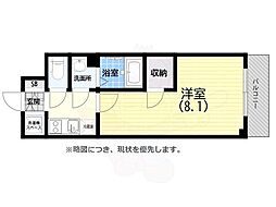エスリード神戸ハーバーテラス 1Kの間取図画像