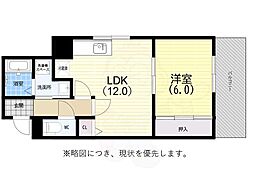サウサリートコウベ 1LDKの間取図画像