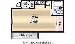 エル楠 ワンルームの間取図画像