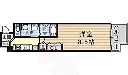S-FORT神戸神楽町 1Kの間取図画像