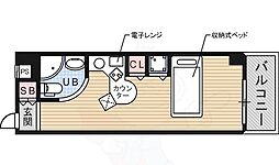 ラ・パルフェ・ド・シェリール ワンルームの間取図画像
