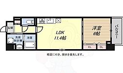 プレンダーコート神戸 1LDKの間取図画像
