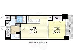 神戸市兵庫区浜崎通マンション 1LDKの間取図画像