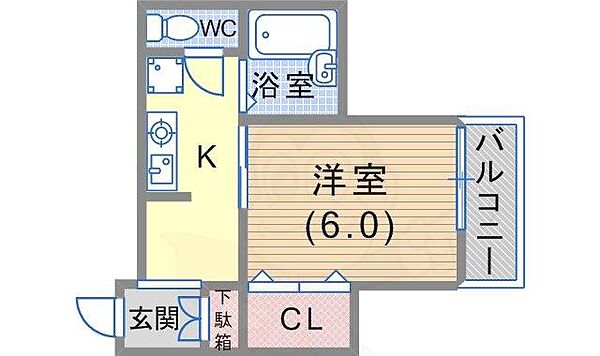 兵庫県神戸市兵庫区馬場町(賃貸アパート1K・1階・23.00㎡)の写真 その2