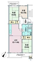 つつじ野団地1-24 202 ｜ 埼玉県狭山市つつじ野1-24（賃貸マンション3LDK・2階・72.86㎡） その2