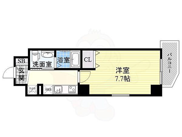 大阪府大阪市福島区福島６丁目(賃貸マンション1K・6階・25.11㎡)の写真 その2