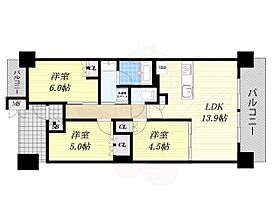 大阪府大阪市北区大淀中２丁目（賃貸マンション3LDK・11階・65.45㎡） その2