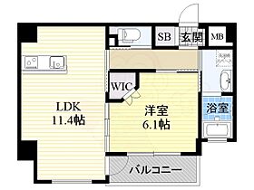 大阪府大阪市北区天神橋８丁目（賃貸マンション1LDK・4階・41.46㎡） その2