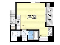 ビクトワーレ 6階ワンルームの間取り