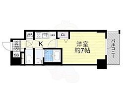 ファーストフィオーレ谷町六丁目フェリシア 5階1Kの間取り