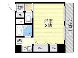 サンエスト南森町 ワンルームの間取図画像