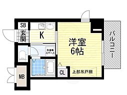 エステムコート梅田リトリーヴ 1Kの間取図画像
