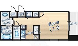 ダイドーメゾン大阪堂島 1Kの間取図画像